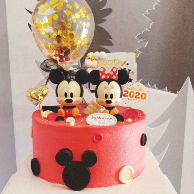 Đôi chuột mickey siêu đẹp trang trí bánh kem