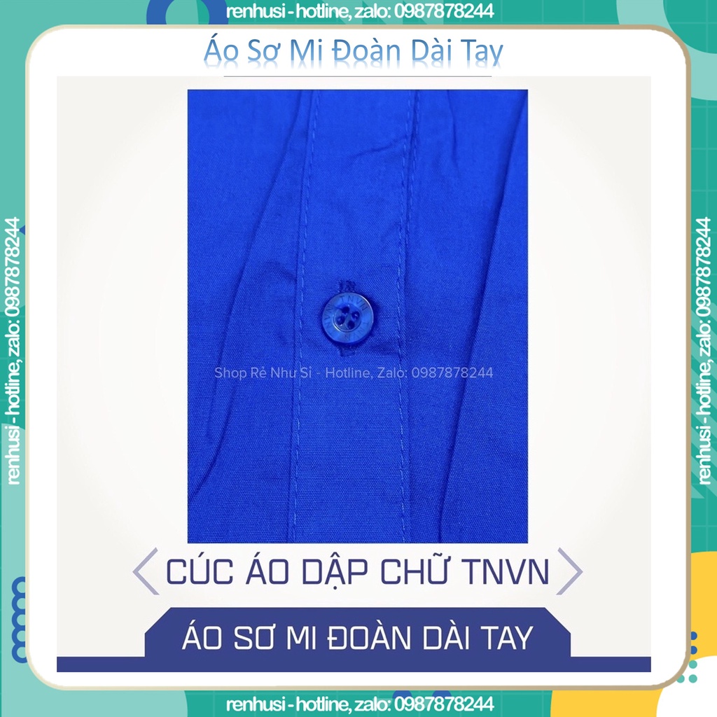 Áo sơ mi đoàn Dài &amp; Cộc Tay (Mua áo tặng 1 đôi Tất)