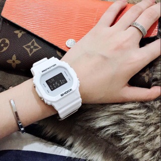 Đồng hồ nam nữ thể thao Shock màu trắng cá tính sành điệu