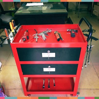 . sửa xe máy.tủ đồ nghề 2 ngăn kéo đen