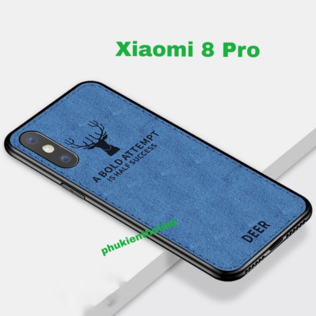 Ốp lưng Xiaomi Mi 8 Pro Vải Deer hươu cao cấp thời trang