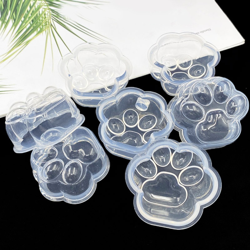 Khuôn Silicone Làm Mặt Dây Chuyền Thủ Công Hình Dấu Chân Mèo