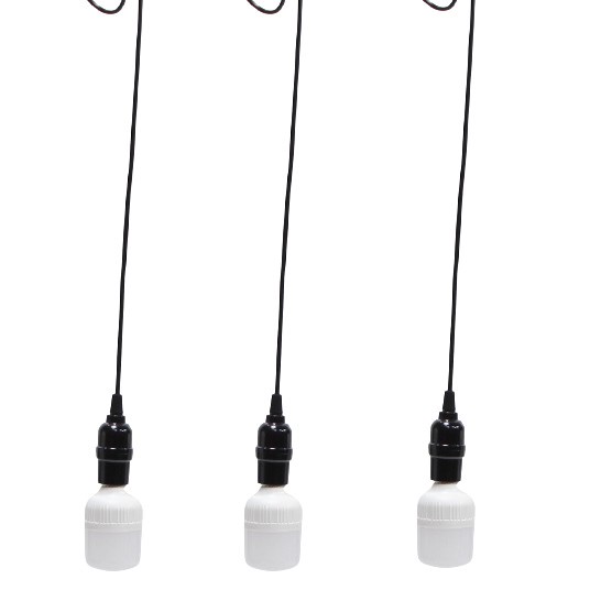 Bộ 3 đèn thả cổ điển Vintage bóng đèn led búp trụ 13w