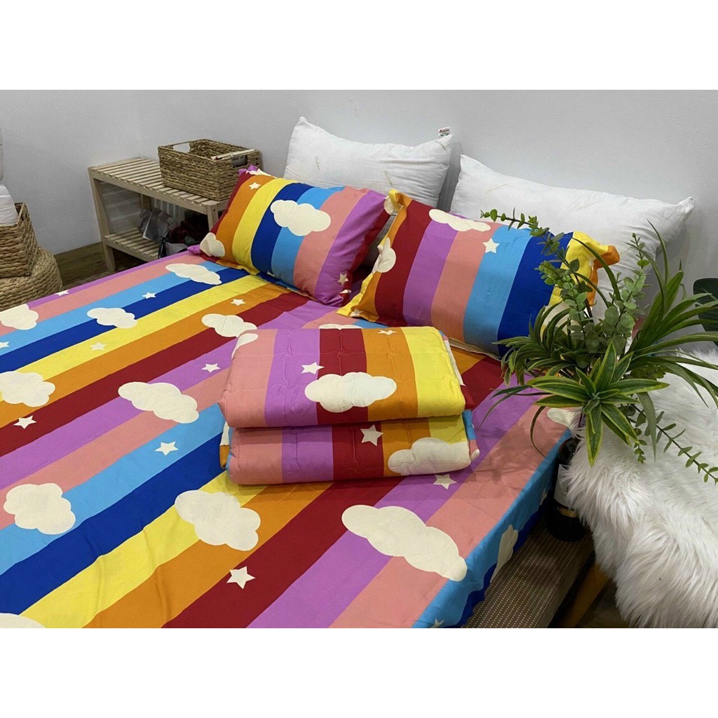 Bộ ga kèm đôi vỏ gối poly cotton siêu ngộ nghĩnh m6 hoặc m8 (được chọn mẫu) | BigBuy360 - bigbuy360.vn