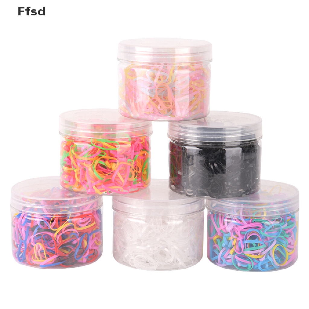 Hộp 500 Dây Thun Buộc Tóc Đuôi Ngựa Co Giãn * Bán Nóng