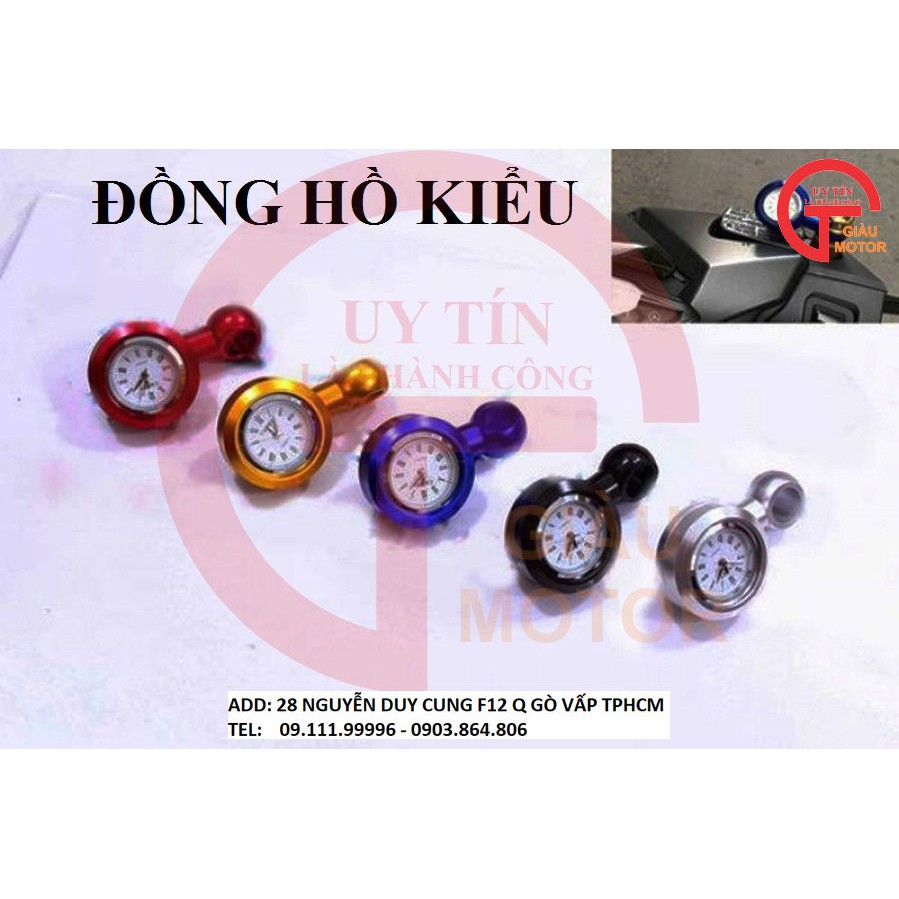 ĐỒNG HỒ KIỂNG GẮN CHÂN KÍNH TRANG TRÍ XE