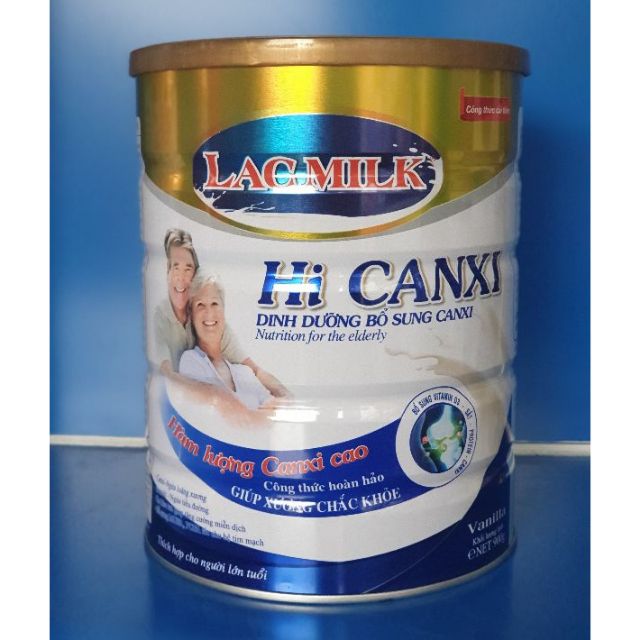 Sữa bột LacMilk Hi Canxi -Bổ sung can xi, phòng ngừa tiểu đường (900g) Date 05/2022