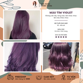 Thuốc Nhuộm Tóc Màu Tím Violet Không Cần Tẩy NAMI HAIR 066