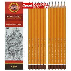 Bút Chì Tiệp Koh I Noor 1500 Nhiều Độ B | Bút Chì Gỗ Màu Vàng | 2B 3B 4B 5B 6B 7B HB | Chì Kỹ Thuật Vẽ Phác Thảo