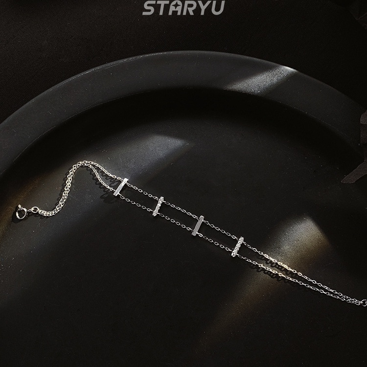 Vòng Tay Mạ Bạc 925 Thiết Kế Rỗng Cho Nữ