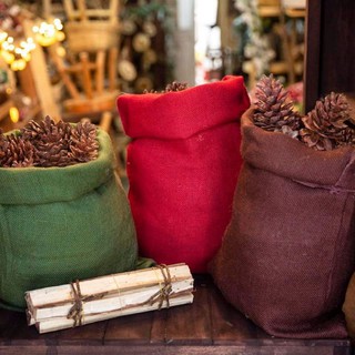 Túi vải bố thô màu trang trí noel kích thước 40*60cm