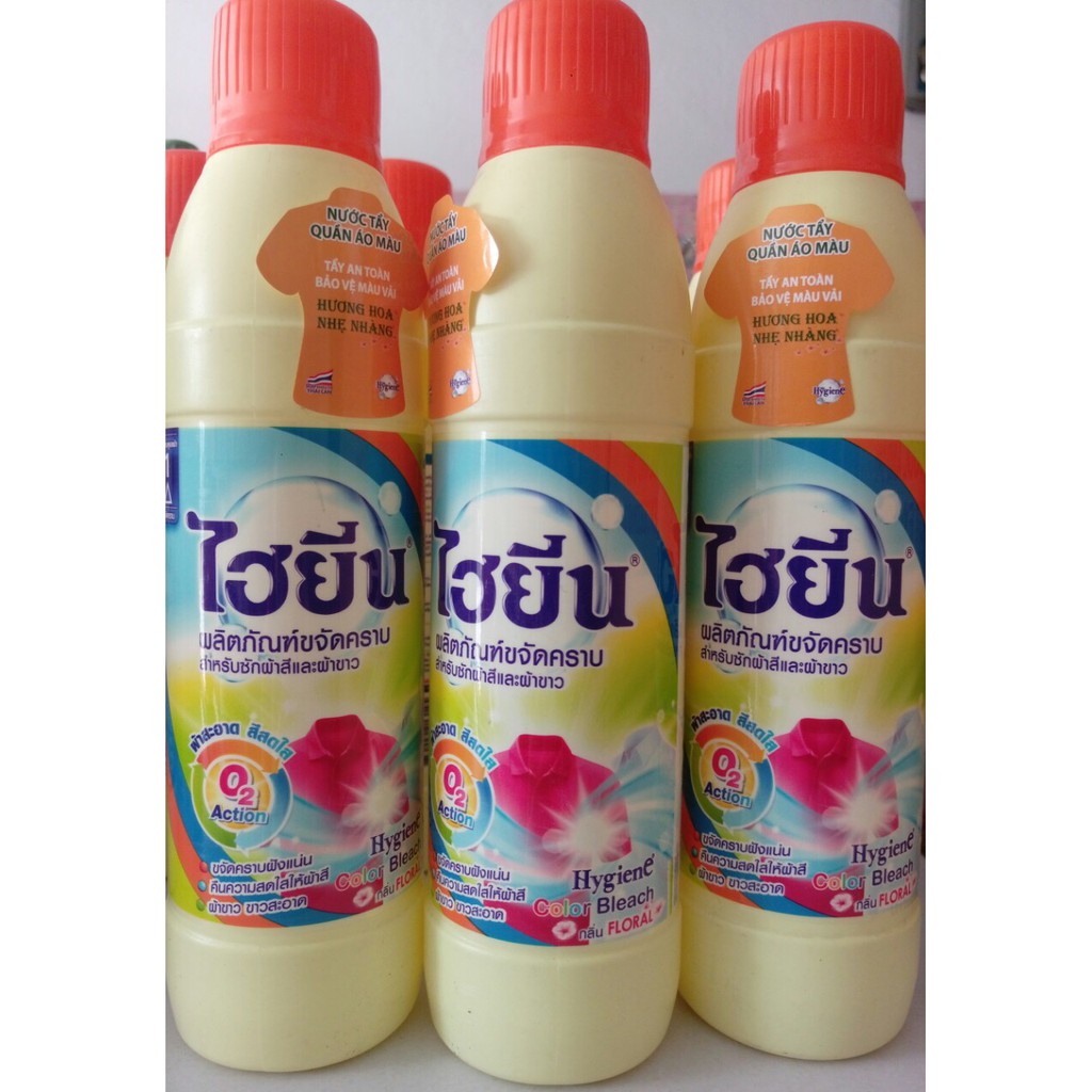 Sỉ thùng 12 chai Nước tẩy quần áo Hygien chai lớn 600ml
