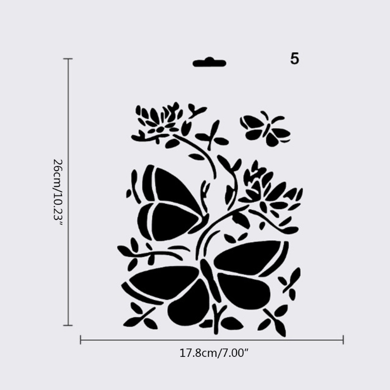 Bộ 12 Khuôn Vẽ Graffiti Trang Trí Tường / Nội Thất Canva