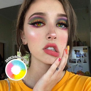 Set Cặp Kính Áp Tròng FRESHLADY Màu Cầu Vồng Thời Trang