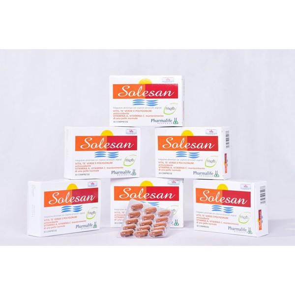 Pharmalife Viên Uống Chống Nắng Solesan Protect PHARMALIFE - Chống Nắng Nội Sinh, Làm Sáng Da, Hỗ Trợ Thâm Nám - 30 Viên