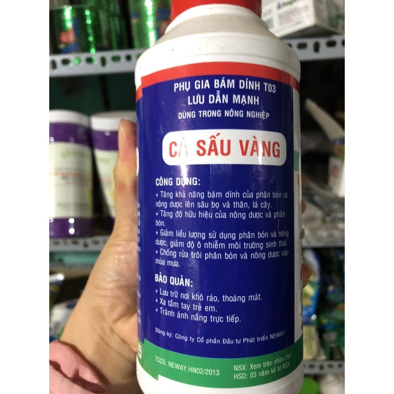 Phụ gia bám dính T-03 Cá sấu Vàng chai 500ml