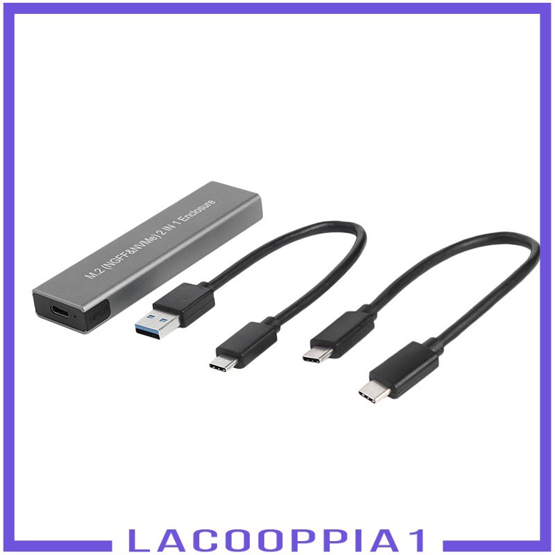 [LACOOPPIA1] Aluminum M.2 NVME to USB 3.1 Enclosure Adapter for 2230 2242 2280 NVMe SSD