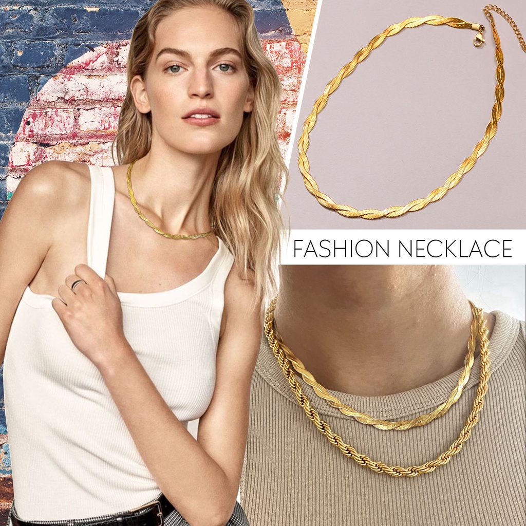 Vnox Vòng cổ Hợp Kim Mạ Vàng 14k Thiết Kế Mặt Hình Rắn Độc Đáo Thời Trang Cho Nữ