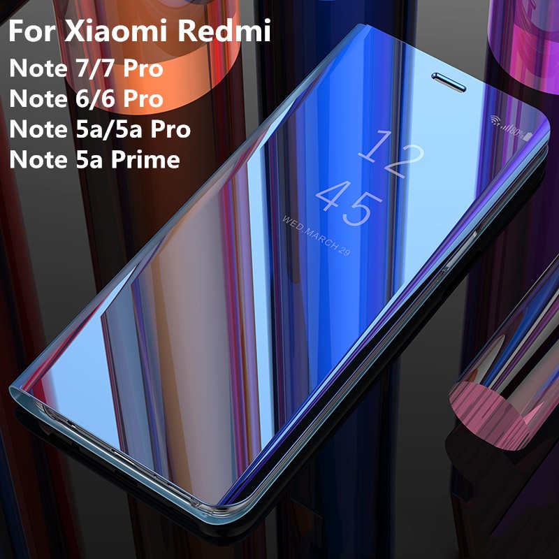 Bao da tráng gương thời trang cho Xiaomi Redmi Note 7 7Pro 6 6Pro 5a 5Pro 5a Prime