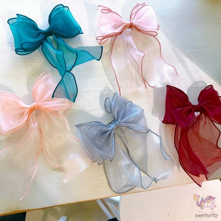 Kẹp Tóc Nơ Đính Ngọc Trai Phong Cách Hàn Quốc Xinh xắn