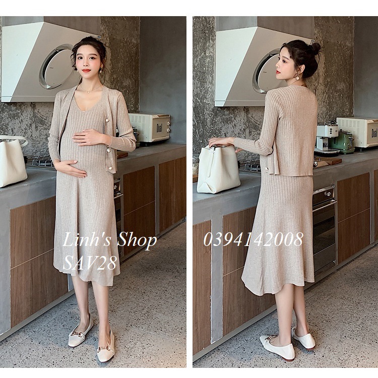 SET ÁO VÁY LEN BẦU SAV28