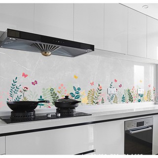 1M Giấy dán bếp khổ rộng 60cm ( có sẵn keo ) - hoa bướm