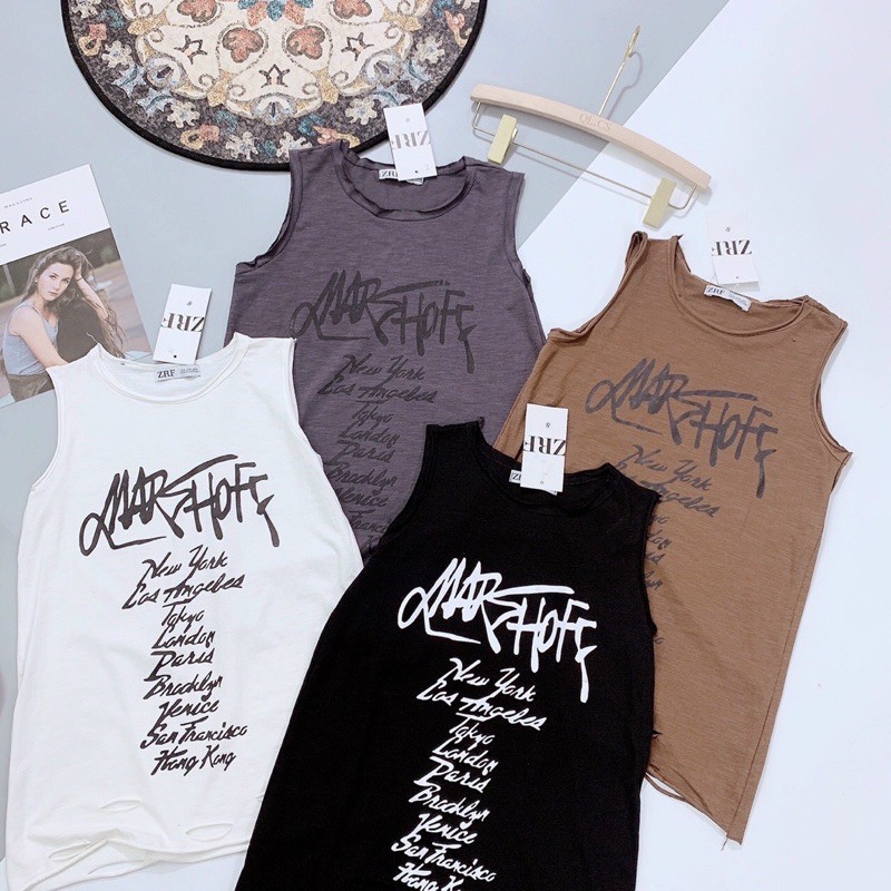 [Mã FAMAYWA giảm 10K đơn 50K] ÁO BA LỖ NỮ RÁCH IN CHỮ | BigBuy360 - bigbuy360.vn