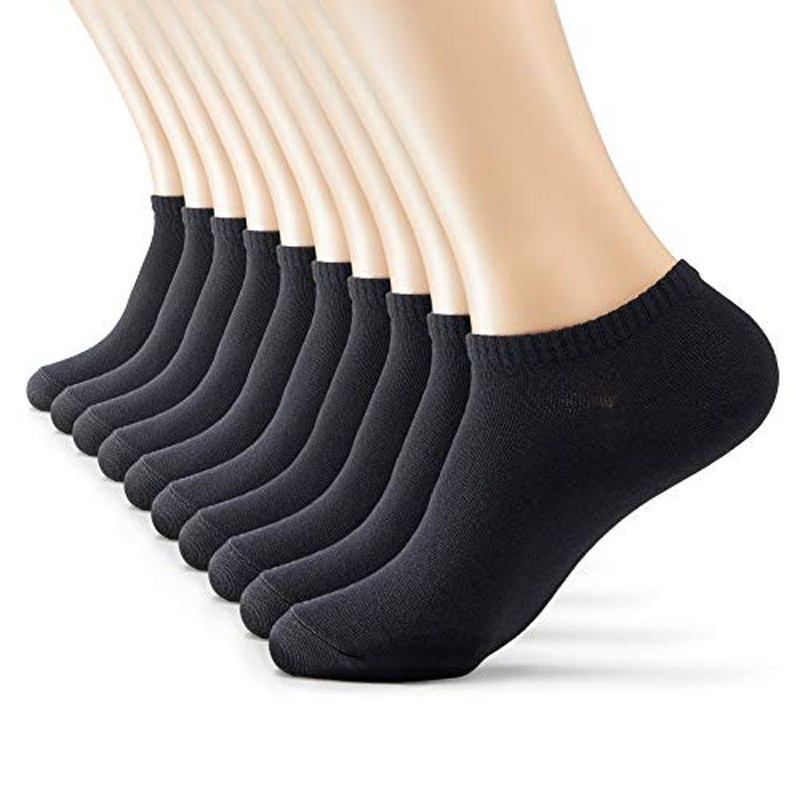 Set 5 Đôi Vớ Thể Thao Màu Trơn Chất Liệu Cotton Thoáng Khí Thời Trang Mùa Hè