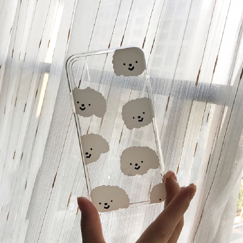 Ốp lưng iphone Ốp Điện Thoại In Hình Chú Chó Trắng Dễ Thương Cho iphone 7plus XR X 14 Dinuo case