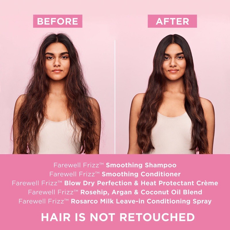 Xịt dưỡng ẩm tóc giảm xơ rối Briogeo Farewell Frizz Rosarco Milk Leave-in Conditioning Spray