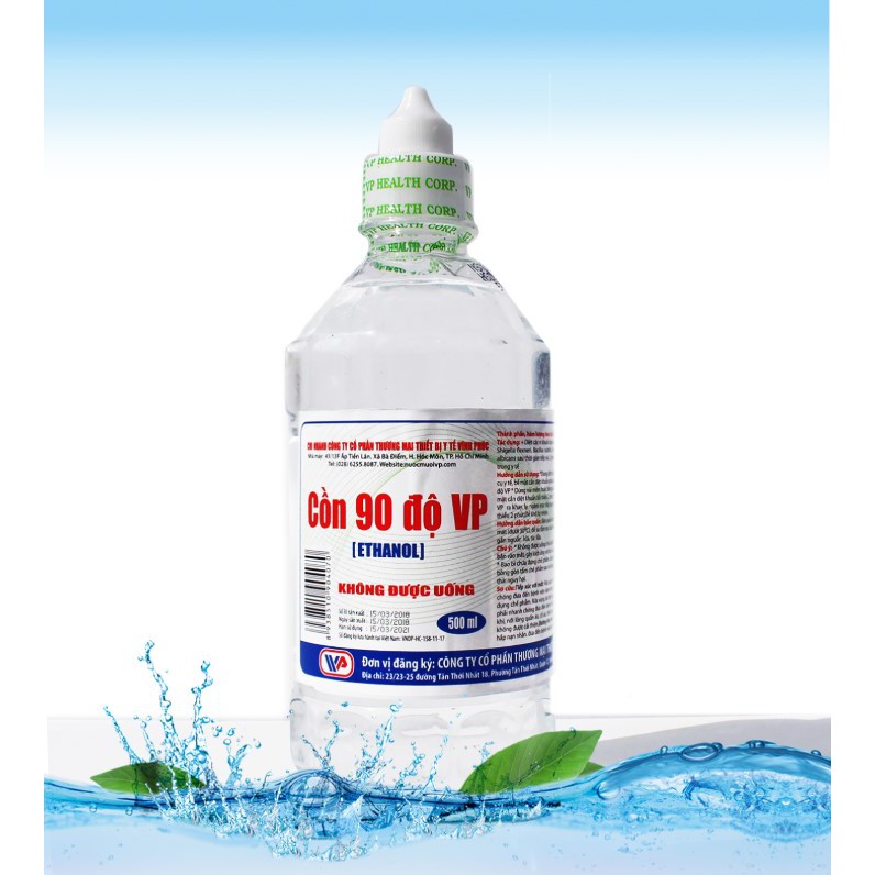  Cồn 90 độ 💓 Vĩnh Phúc 💓 Cồn 90 độ Sát Trùng Chai 500ml.