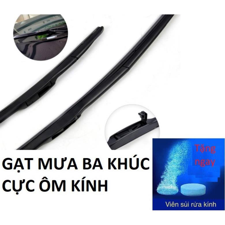 Gạt mưa ô tô ba khúc silicone ôm kính hàng nội địa chất lượng tốt🎁Tặng 1 viên sủi rửa kính khi mua 1 đôi gạt