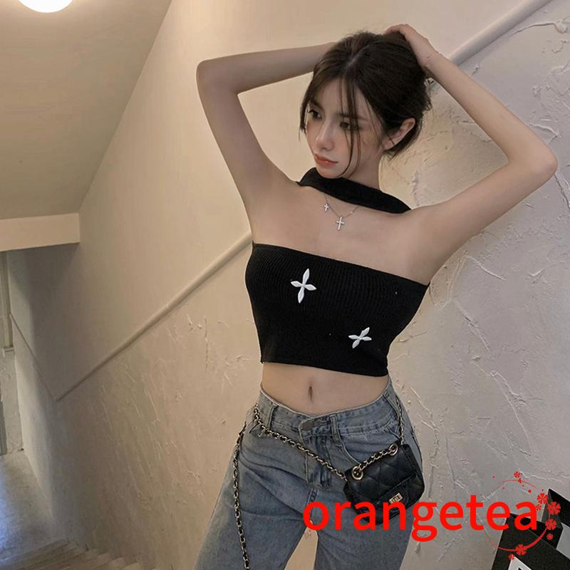 Áo hai dây Nữ Cổ Yếm Đan Dây Quyến Rũ