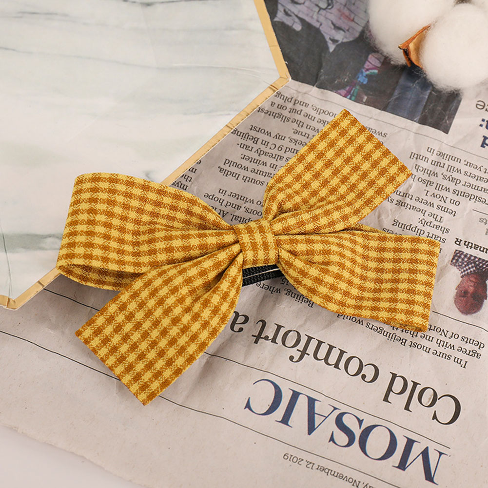 Kẹp Tóc Hình Nơ Họa Tiết Kẻ Sọc