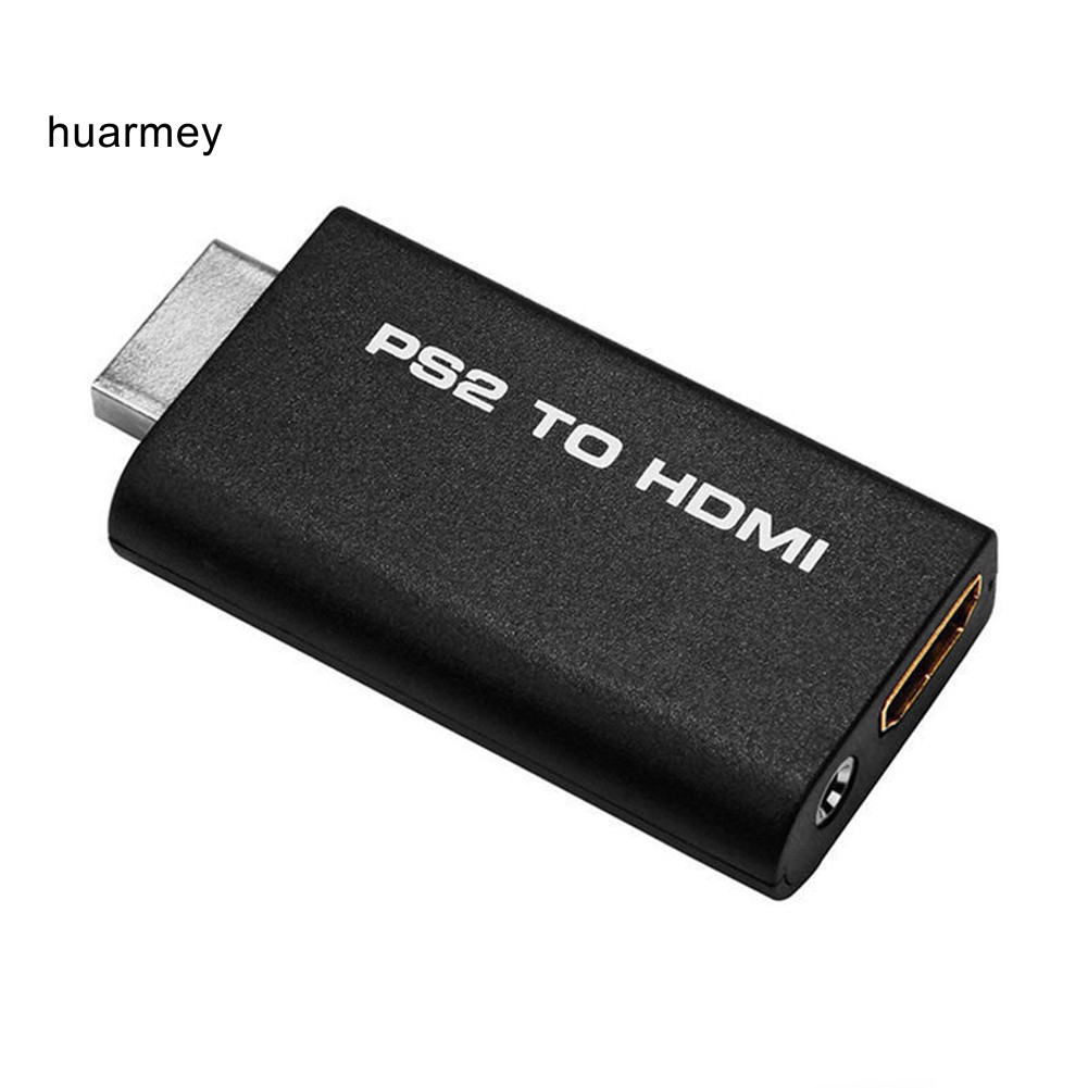 ♗HU For PS2 to HDMI with 3.5mm Audio Video Converter Connector AV Adapter for HDTV