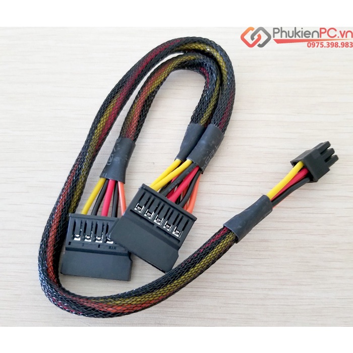 (MẪU MỚI) dây nguồn Mini 6Pin ra 2 SATA SSD HDD cho Dell 3050 3060 3070 3070 3090 5070 5080 5090 7080 3681