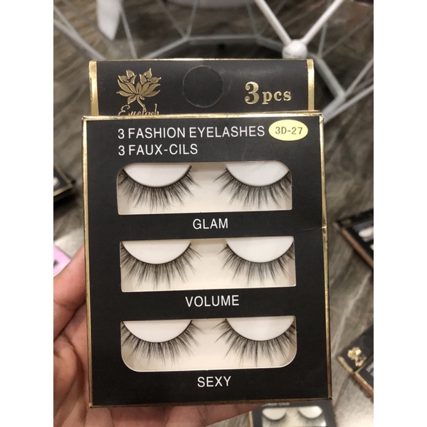 Lông Mi Chồn 3D Fashion Eyelashes 3 Faux Cils Set 3 Cặp