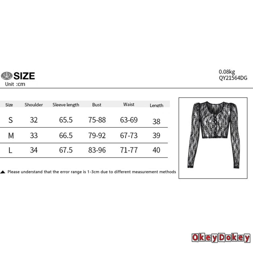 Áo croptop tay dài cổ chữ V phối ren phong cách vintage quyến rũ cho nữ