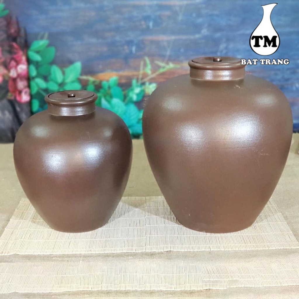 Chum Sành Đựng Nước, Hũ Ngâm Rươ.u Xưởng Gốm TM Mẫu Trơn Không Tráng Men