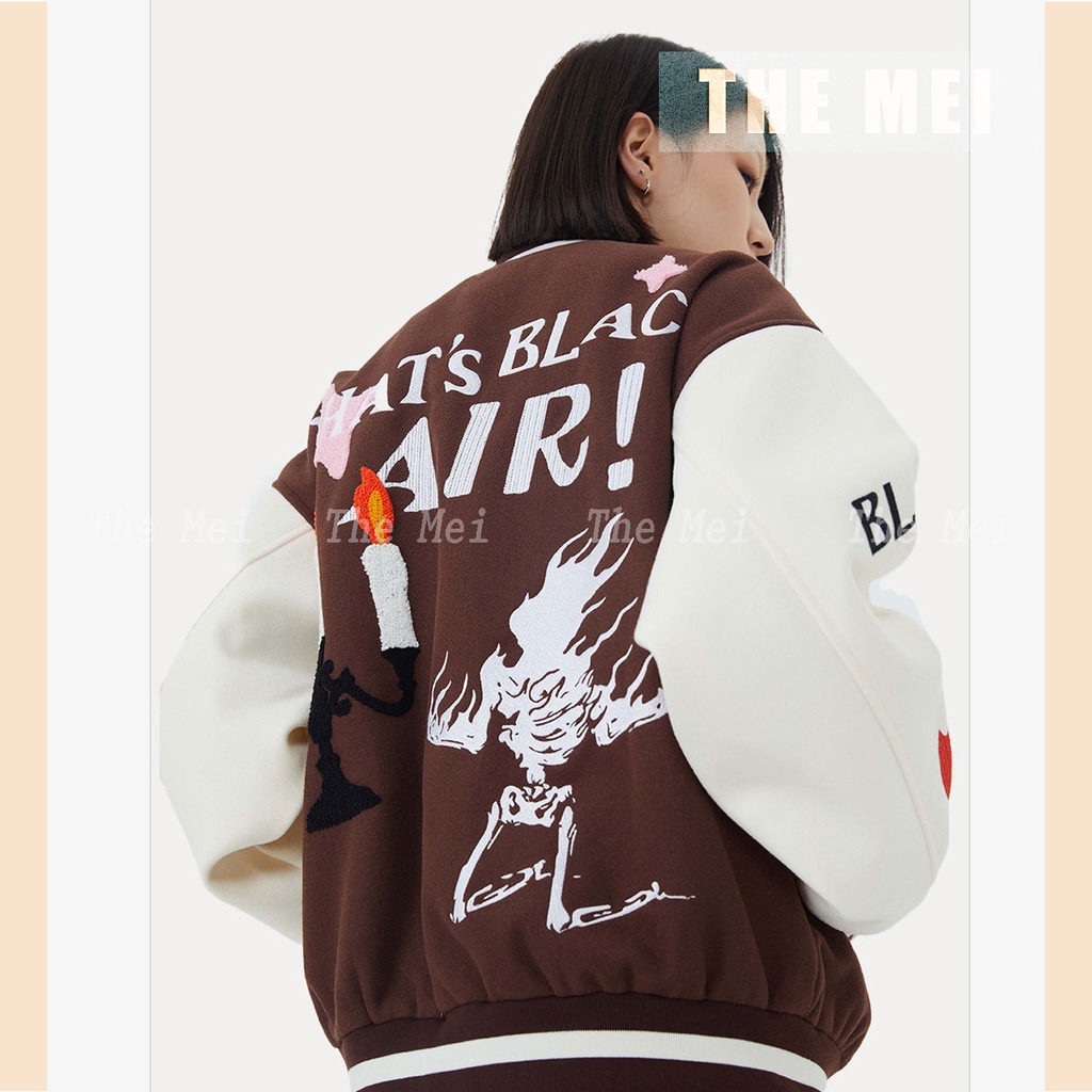 HÀNG SẴN - BlackAir by madeextreme - Varsity jacket - áo khoác bóng chày  - Unisex cho cả nam và nữ - The Mei