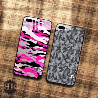Ốp lưng kính cường lực iphone 7 plus / iphone 8 plus hình camo