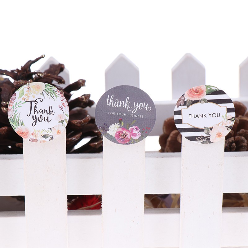 Set 500 sticker dán chữ Thank You