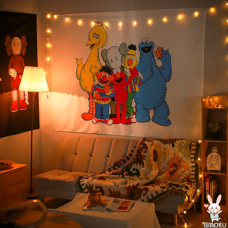 Tấm thảm treo tường trang trí in hình Kaws