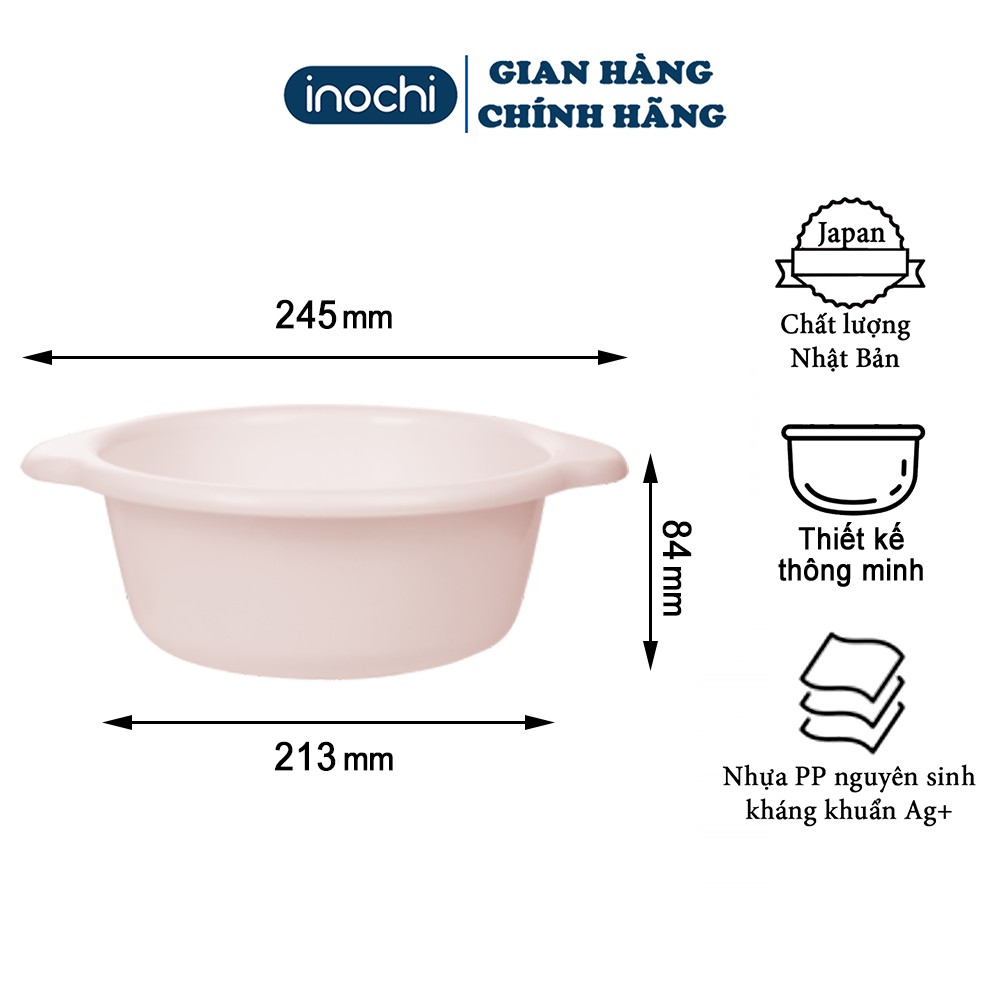 Thau rửa mặt cho trê em nhựa nguyên sinh kháng khuẩn Ag+ cao cấp Notoro inochi 21/27/32 cm TRM01