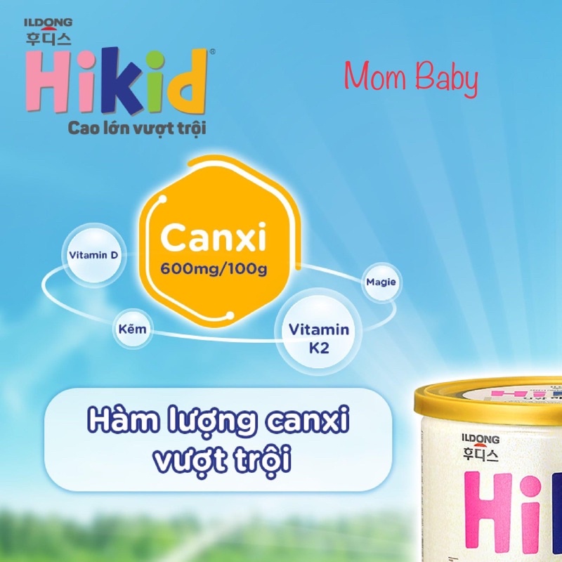 Sữa Hikid Vani Hikid Dê Hikid tách béo hàng chuẩn nội địa Hàn 600gr