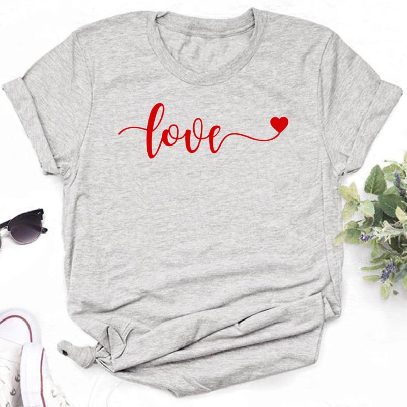 Xiangbao Áo Thun Tay Ngắn Cổ Tròn In Hình Trái Tim Họa Tiết Da Báo Ngọt Ngào Đơn Giản Thời Trang Mùa Hè Cho