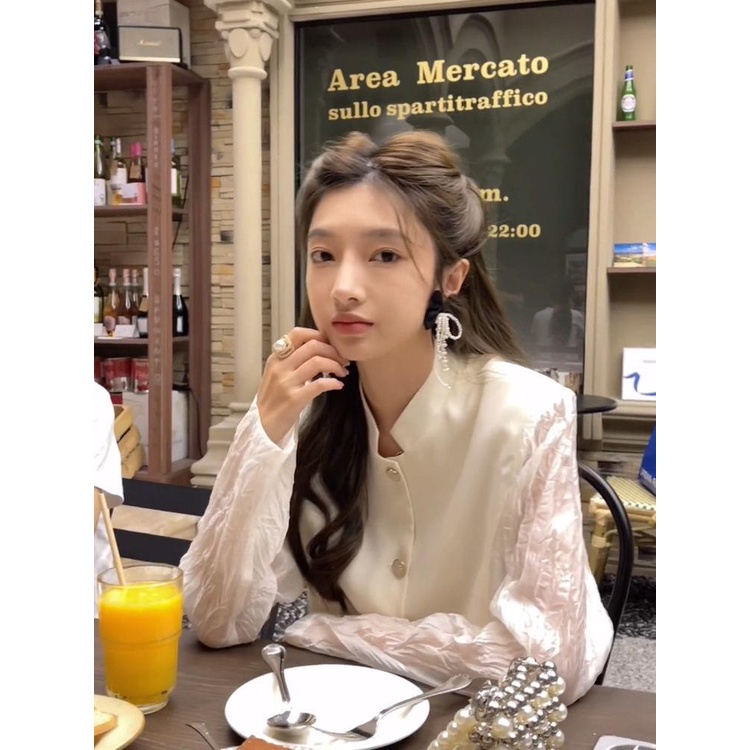 Áo Khoác Vest Tay Dài Dáng Rộng Mỏng Thời Trang Mùa Hè Hàng Mới Dành Cho Bạn Nữ