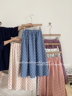 Chân váy chấm bi bút chì