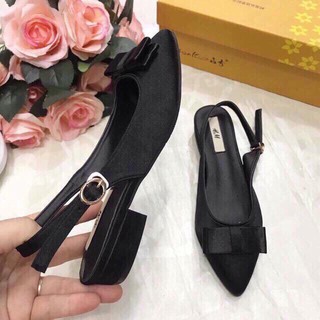 sandal nơ lụa công chúa đế cao - B3