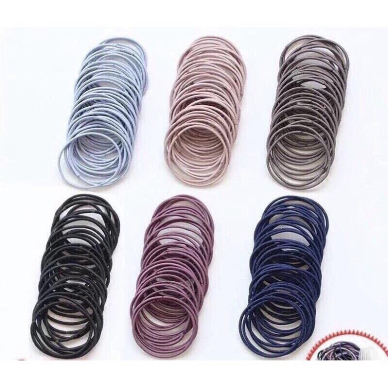 Set 5 Chun (Nịt) Buộc Tóc Nhiều Màu Siêu Dai